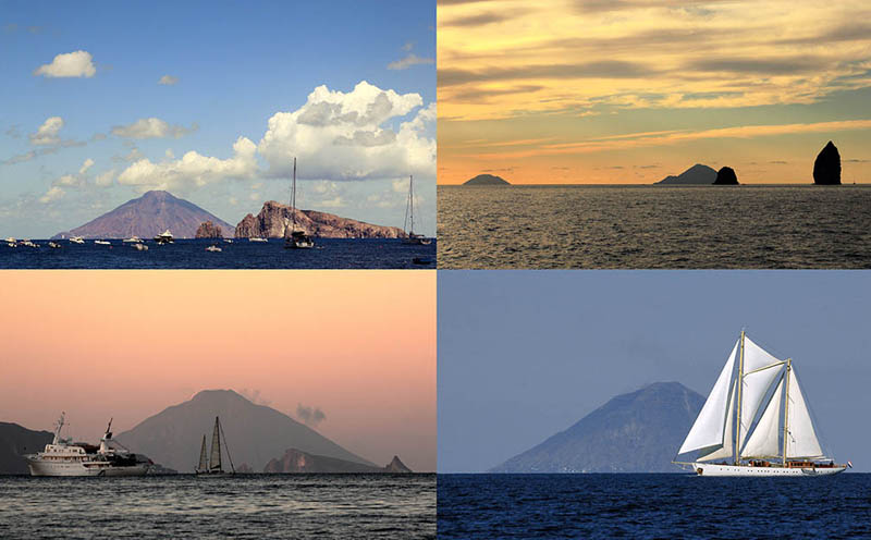 Atmospheres of the Aeolian Islands experienced from the sea